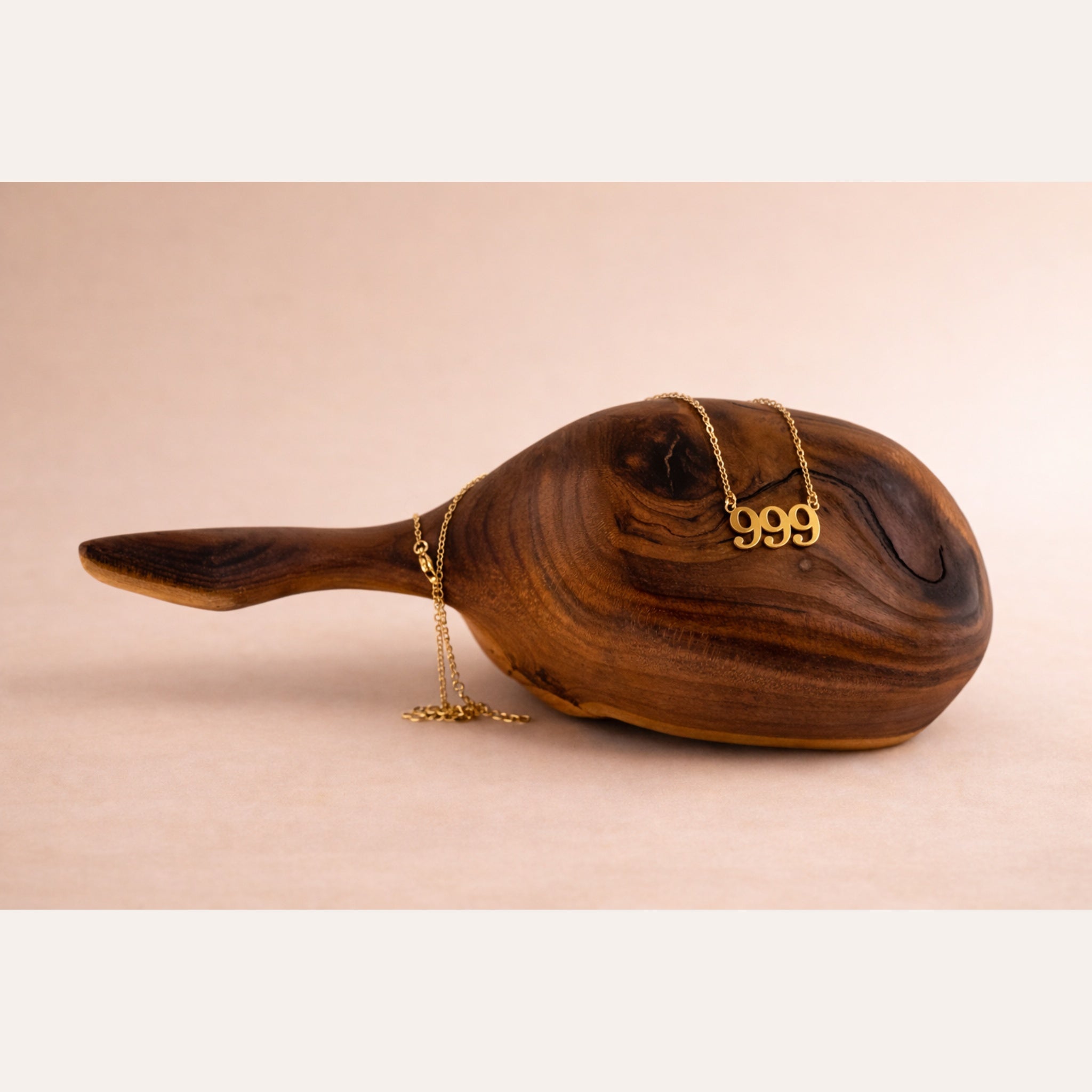 18K Gold Pvd Stainless Steel Angel Number Necklace 999